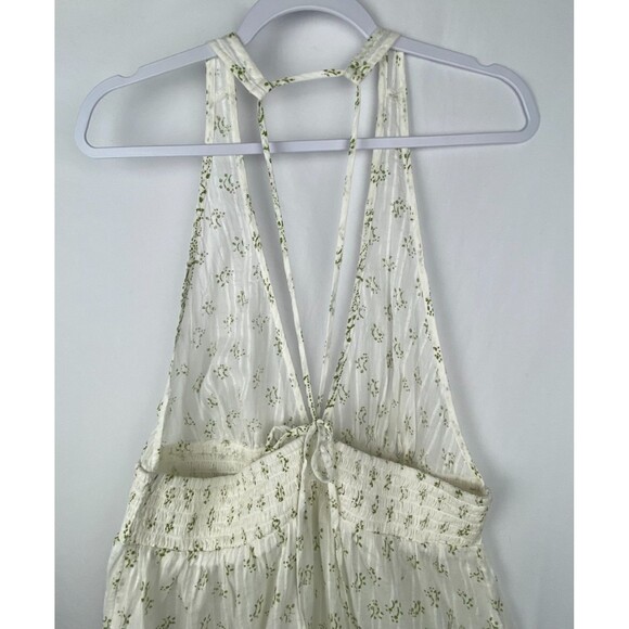 Intimately Free People Happy Hour Mini Slip Womens XL Ivory Green Tiered Smocked - Picture 9 of 15